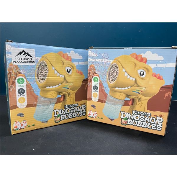 Lot of 2 Dinosaur Bubble Gun Toys
