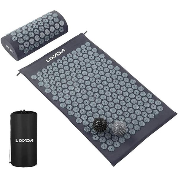 Lot of 1 Lixada Acupressure Mat and Pillow Set w/ Carrying Bag