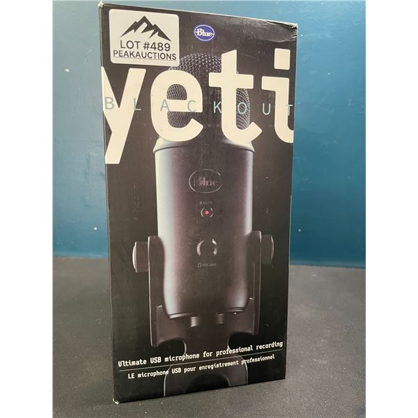 Lot of 1 Yeti Blackout Ultimate USB Microphone for Professional Recording
