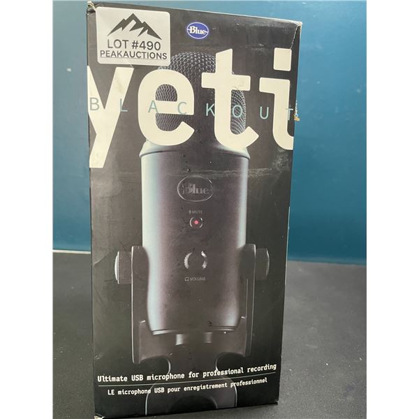 Lot of 1 Yeti Blackout Ultimate USB Microphone for Professional Recording