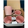 Image 1 : Lot of 1 Box of Pink Teacups/Mugs - 4 PCS