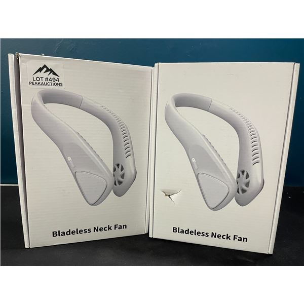 Lot of 2 Wearable Rechargeable Neck Cooling Fans