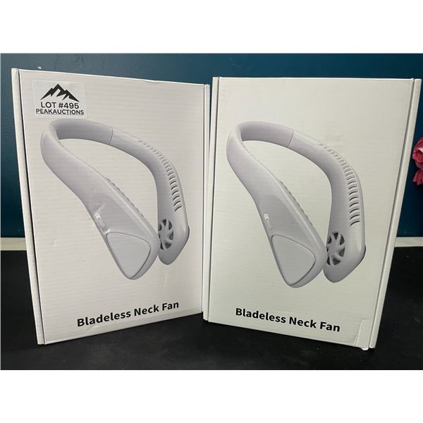 Lot of 2 Wearable Rechargeable Neck Cooling Fans
