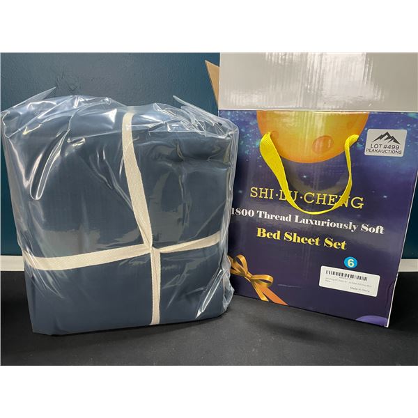 Lot of 1 6PC Full Size Sheet Set - Navy Blue - 1800 Thread Count Luxuriously Soft