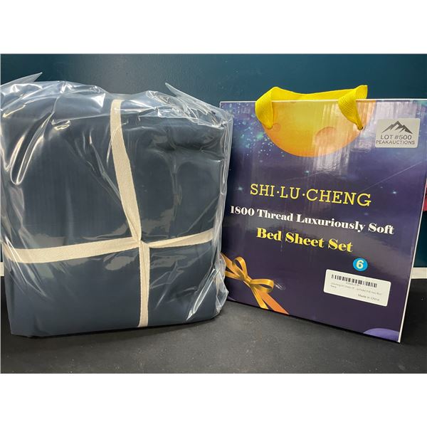 Lot of 1 6PC Full Size Sheet Set - Navy Blue - 1800 Thread Count Luxuriously Soft