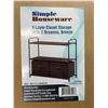 Image 1 : Lot of 1 Simple Houseware 3 Layer Closet Storage Organizer w/ 2 Drawers - Bronze