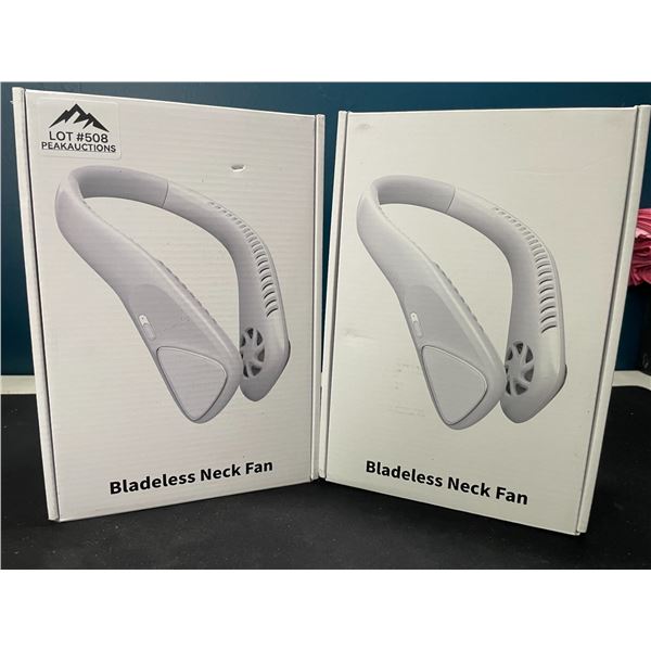 Lot of 2 Wearable Rechargeable Neck Cooling Fans