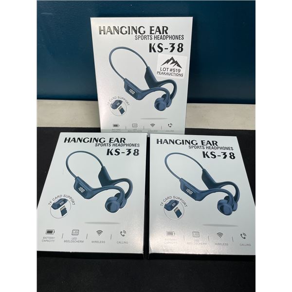 Lot of 3 Sport Style Wireless Earphones