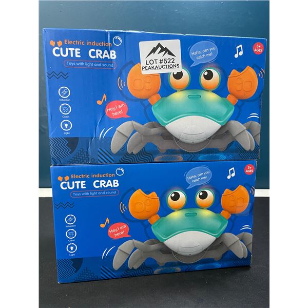 Lot of 2 Dancing Crab Light-Up Toys