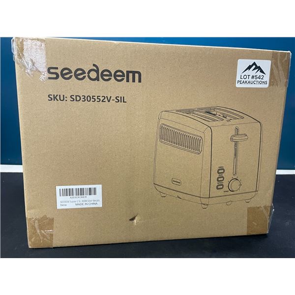 Lot of 1 Seedeem 2-Slice Toaster - Silver