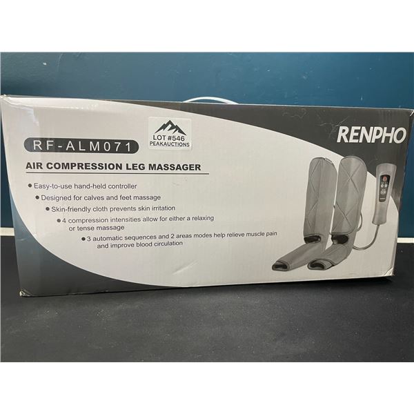 Lot of Renpho Air Compression Leg Massagers - 2PCS in box