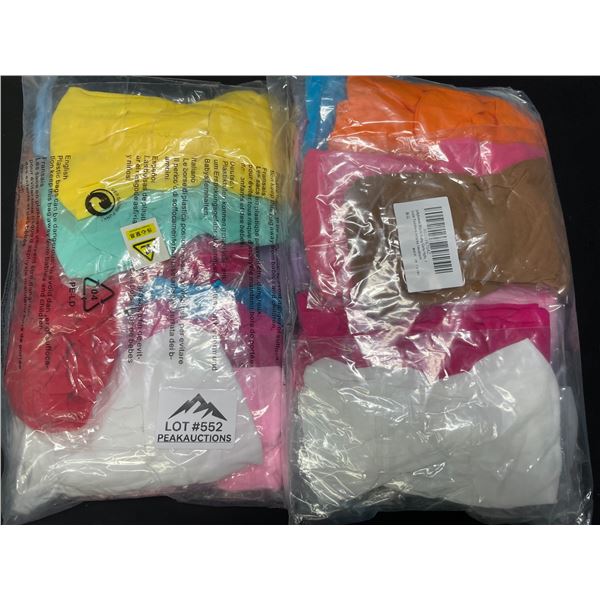 Lot of 2 Multi-Packs of Hair Bows for Babies/Toddlers - Various Colours