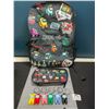 Image 1 : Lot of 1 Among Us Backpack w/ Pencil Pouch & Keychain Figures - Brand New!