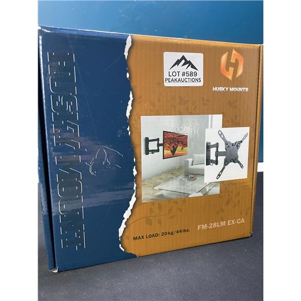 Lot of 1 Full Motion TV Wall Mount - For TV's up to 42"/44lbs capacity