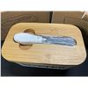 Image 3 : Lot of 2 Ceramic Butter Dishes/Containers w/ Butter Knife