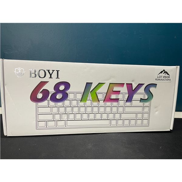 Lot of 1 Boyi 68 Keys NKRO Bluetooth Mechanical Gaming Keyboard - Matcha Green