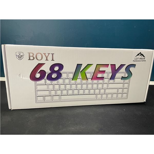 Lot of 1 Boyi 68 Keys NKRO Bluetooth Mechanical Gaming Keyboard - Matcha Green