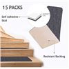 Image 1 : Lot of 1 Box of Kokojo Non-Slip Carpet Treads for Wooden Stairs - 30 inch x 8 inch - (15 in Box)