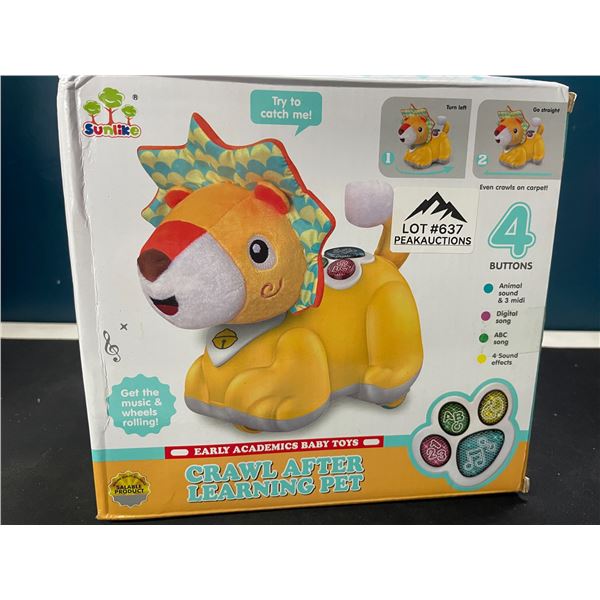 Lot of 1 Singing/Dancing Crawling Lion Baby Toy - Teaches Babies to Crawl