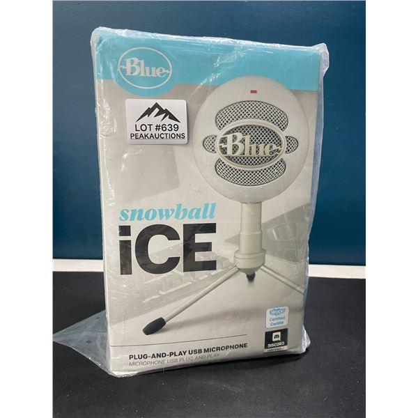 Lot of 1 Blue Snowball ICE Plug-And-Play USB Microphone