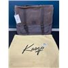 Image 1 : Lot of 1 Kasqo 15-in Canvas Laptop Messenger Bag w/ Leather Straps - Water-Resistant Canvas