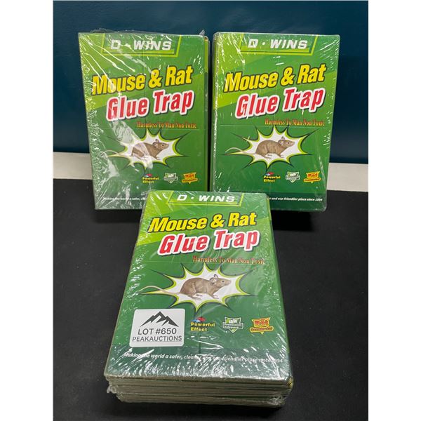Lot of 3 Multi-Packs of Sticky Glue Traps for Mouse & Rats - 10 per pack