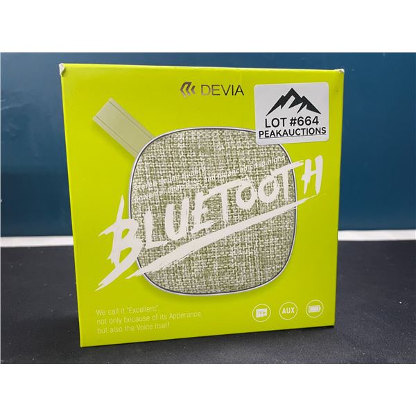 Lot of 1 Devia Fabric Portable Bluetooth Speaker