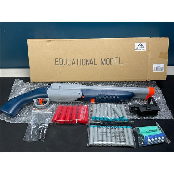 Lot of 1 Nerf-Style Shooting Shotgun Toy - Includes Foam Bullets/Ammo