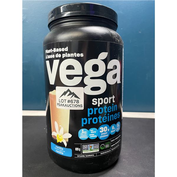 Lot of 1 Tub of Vega Sport Plant-Based Protein Powder - Vanilla - 828G
