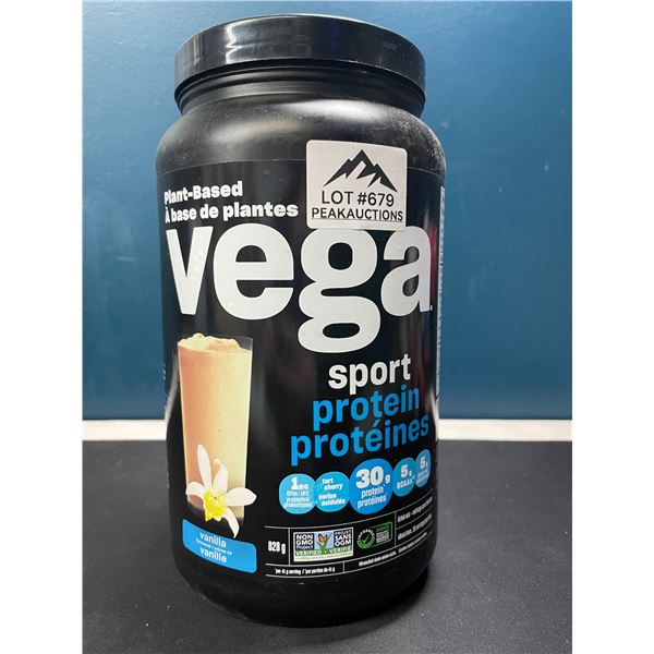Lot of 1 Tub of Vega Sport Plant-Based Protein Powder - Vanilla - 828G