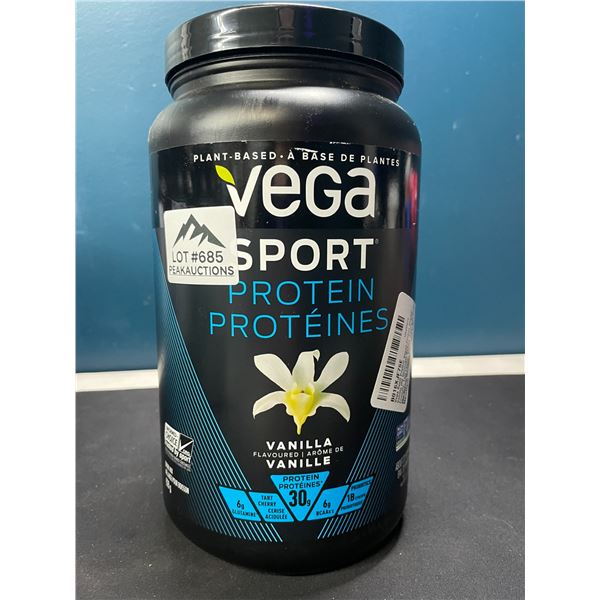 Lot of 1 Tub of Vega Sport Plant-Based Protein Powder - Vanilla