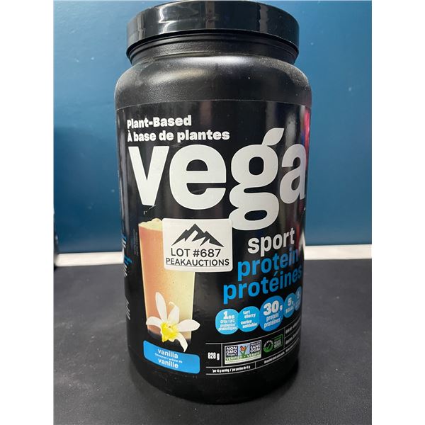 Lot of 1 Tub of Vega Sport Plant-Based Protein Powder - Vanilla - 828G