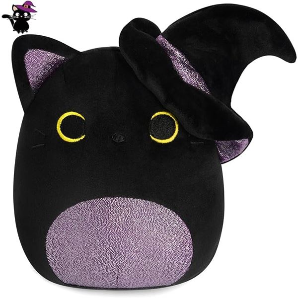 Lot of 2 Black Cat "Squishmallow" Inspired Plushies - 9inch