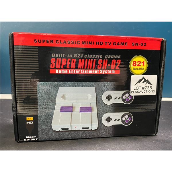 Lot of 1 Super Classic Mini HD Video Game Entertainment System - 821 Classic/Retro Games Built-In