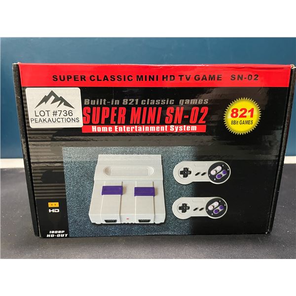 Lot of 1 Super Classic Mini HD Video Game Entertainment System - 821 Classic/Retro Games Built-In