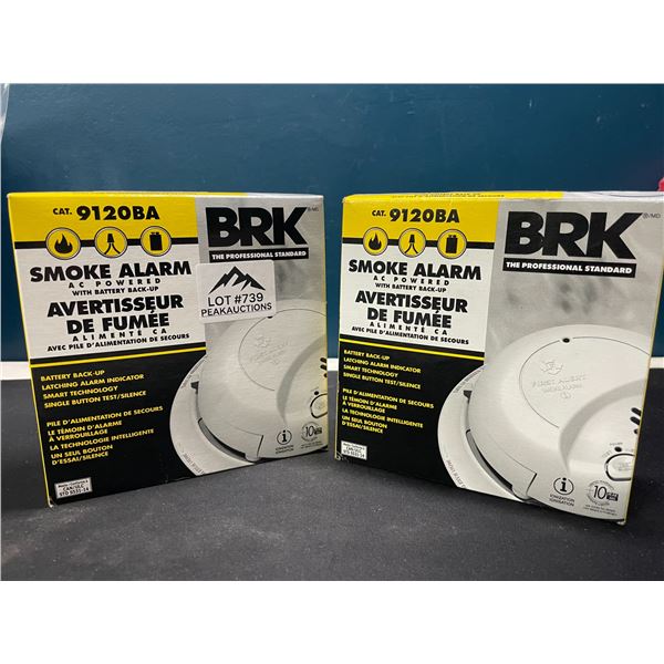 Lot of 2 BRK Smoke Alarms for Home