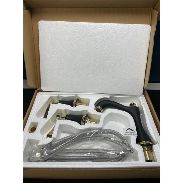 Lot of 1 Two-Handle Sink Faucet - Black