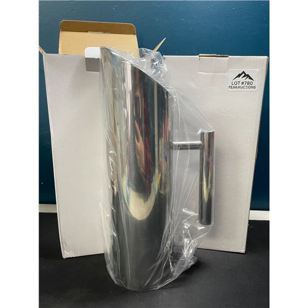Lot of 2 Stainless Steel Water Pitchers/Jugs