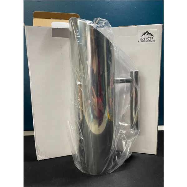 Lot of 2 Stainless Steel Water Pitchers/Jugs