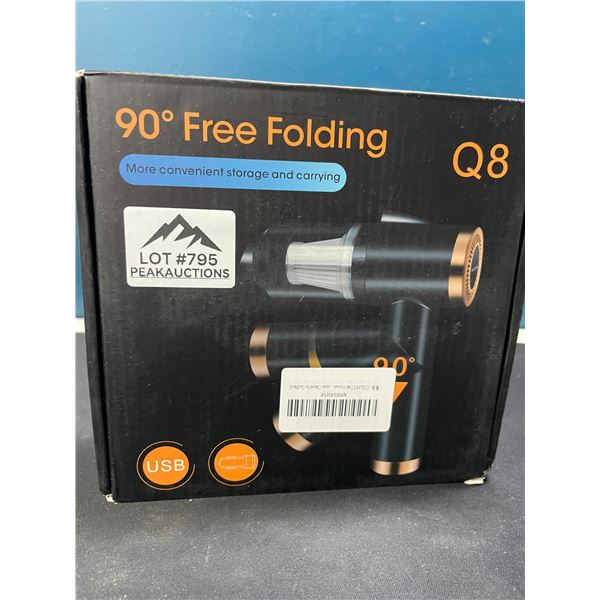Lot of 1 Q8 90-Degree Free Folding Portable/Rechargeable Vacuum Cleaner