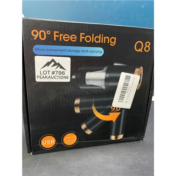 Lot of 1 Q8 90-Degree Free Folding Portable/Rechargeable Vacuum Cleaner