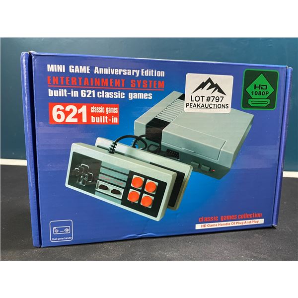 Lot of 1 Mini Game Anniversary Edition Entertainment System - 621 Classic/Retro Games Built-In