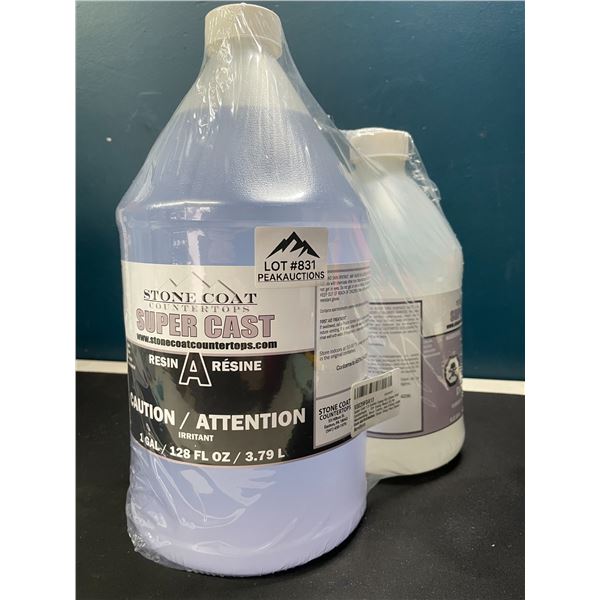Lot of 1 StoneCoat Super Cast 1.5 Gallon Epoxy Resin Kit - Part A & B