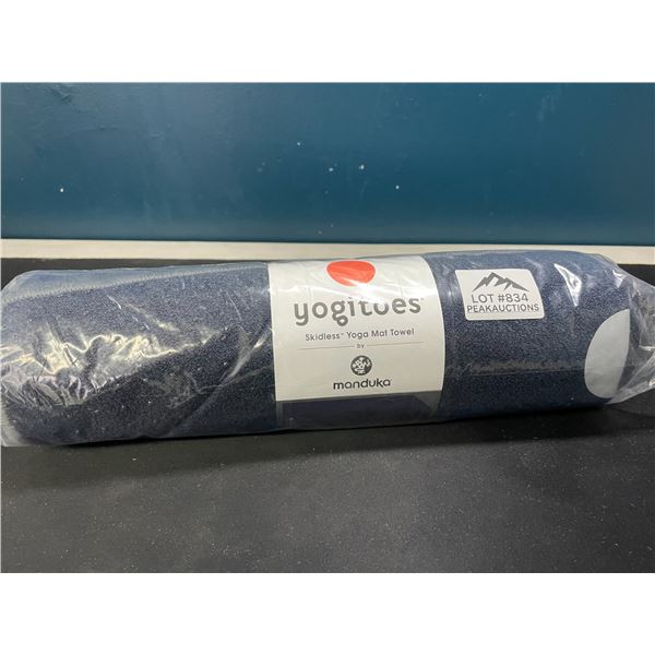 Lot of 1 Manduka Yogitoes Skidless Yoga Mat Towel - 24" x 71" - Midnight Blue