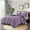 Image 1 : Lot of 1 Molly+Rocky 3PC Queen Size Quilt/Bedding Set - Purple