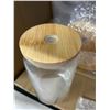 Image 3 : Lot of 1 Box of Glass Drinking Cups w/ Bamboo Lids - 20 Cups in box!