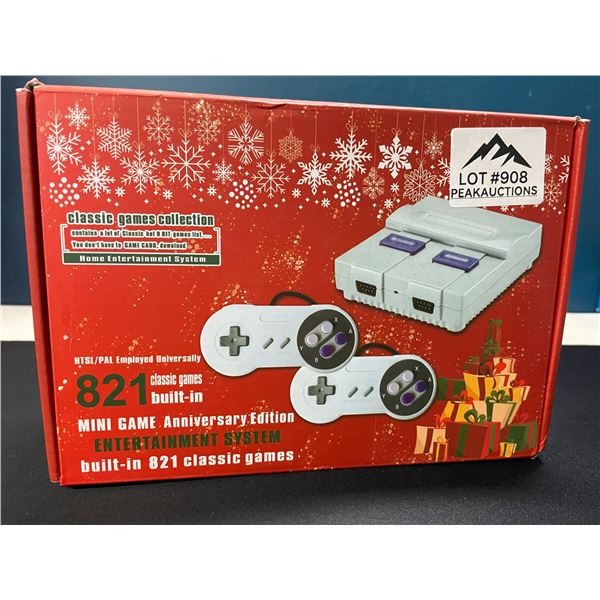 Lot of 1 Mini Game Anniversary Edition Entertainment System  - 821 Retro/Classic Games Built-In