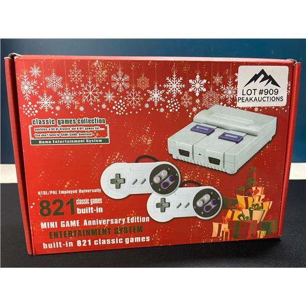 Lot of 1 Mini Game Anniversary Edition Entertainment System  - 821 Retro/Classic Games Built-In