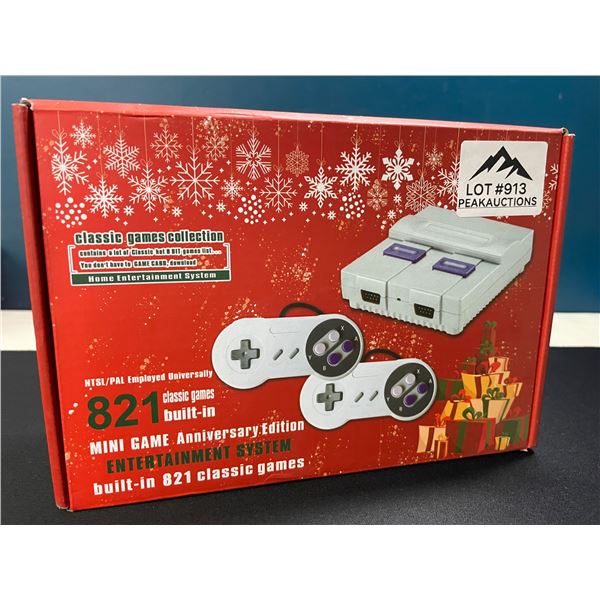 Lot of 1 Mini Game Anniversary Edition Entertainment System  - 821 Retro/Classic Games Built-In