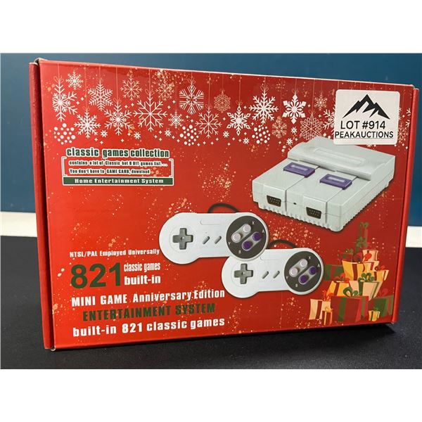 Lot of 1 Mini Game Anniversary Edition Entertainment System  - 821 Retro/Classic Games Built-In